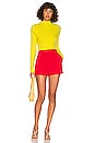 view 4 of 4 Irena Mock Neck Cropped Sweater in Sunflower