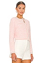 view 2 of 4 Noella Cropped Cardigan in English Rose & Soft White