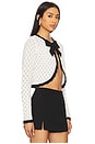 view 2 of 4 Dannie Shrug Cardigan in Soft White & Black