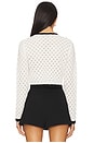 view 3 of 4 Dannie Shrug Cardigan in Soft White & Black