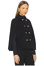 view 2 of 4 Reynalda Double Breasted Mini Cape in Black