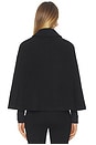 view 3 of 4 Reynalda Double Breasted Mini Cape in Black