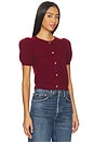 view 2 of 4 Sabine Crop Cardigan in Oxblood