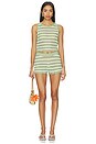 view 4 of 4 Ciara Cropped Pointelle Pullover in Sage & Soft White