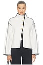 view 2 of 4 Pearson Collared Sweater Jacket in Soft White & Black
