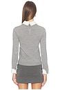view 5 of 5 Poral Collared Sweater in Medium Heather Grey