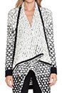 view 4 of 4 Ombre Novelty Cascade Cardigan in Cream & Black
