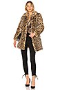 view 1 of 3 Kinsley Faux Fur Oversized Coat in Leopard