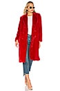 view 1 of 3 Montana Faux Fur Pea Coat in Ruby