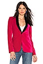 view 2 of 5 Maci Fitted Blazer in Fuchsia & Black