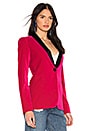 view 3 of 5 Maci Fitted Blazer in Fuchsia & Black