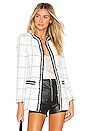 view 1 of 5 Indira Fitted Jacket in White & Black