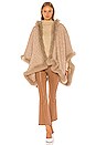 view 1 of 3 Kamala Oversize Poncho With Fur in Natural