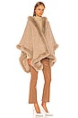view 2 of 3 Kamala Oversize Poncho With Fur in Natural