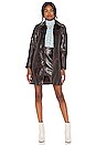 view 1 of 3 Logan Leather Coat in Dark Chocolate