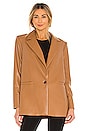 view 2 of 5 Dunn Vegan Leather Blazer in Camel