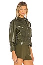 view 2 of 4 Renee Vegan Leather Jacket in Olive