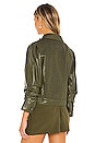 view 3 of 4 Renee Vegan Leather Jacket in Olive