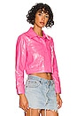view 2 of 4 Chloe Vegan Croc Jacket in French Rose