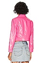 view 3 of 4 Chloe Vegan Croc Jacket in French Rose