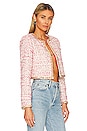 view 2 of 5 Kidman Cropped Jacket in Off White & Raspberry