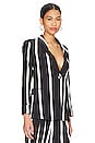 view 3 of 5 Macey Blazer in Modern Vertical Stripe