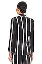 view 4 of 5 Macey Blazer in Modern Vertical Stripe