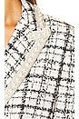 view 6 of 6 Justin Double Breasted Long Blazer in Black & Off White