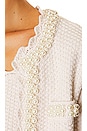 view 5 of 5 Noella Knit Jacket with Pearls in Sand Marl & Pearl