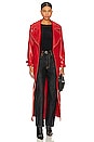 view 2 of 4 Nevada Faux Leather Trench in Perfect Ruby