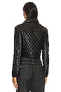 view 4 of 5 Chloe Vgn Quilted Boxy Crp Jacket in Black