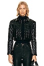 view 1 of 5 Chloe Faux Leather Jacket in Black