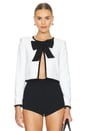view 1 of 4 Kidman Cropped Jacket in Off White & Black