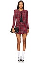 view 5 of 6 BLOUSON EN TWEED KIDMAN in Schoolgirl Plaid Bright Ruby