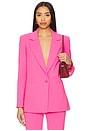 view 1 of 4 Denny Notch Collar Boyfriend Blazer in Wild Pink