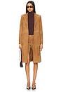 view 1 of 4 ПАЛЬТО KARLEY SUEDE FLARE WRAP in Camel