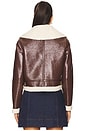 view 4 of 5 Isaiah Faux Shearling Aviator Jacket in Dark