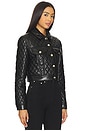 view 3 of 5 Chloe Quilted Faux Leather Jacket in Black