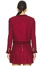 view 3 of 5 Landon Cropped Box Jacket With Trim in Oxblood