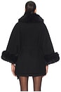 view 3 of 4 Joanne Sweater Coat With Faux Fur Trim in Black