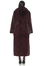 view 3 of 3 Marvin Faux Fur Coat in Black & Merlot