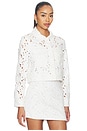 view 3 of 6 Chloe Boxy Cropped Jacket in Off White