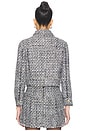 view 4 of 5 Chloe Cropped Boxy Jacket in Black & Off White