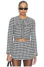 view 1 of 5 BLOUSON FORME CARRÉ DUMONT  in Black & Off White