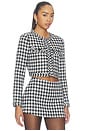 view 2 of 5 BLOUSON FORME CARRÉ DUMONT  in Black & Off White