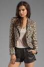 view 1 of 6 Frankie Elbow Patch Blazer in Leopard Print