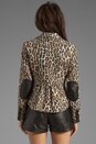 view 3 of 6 Frankie Elbow Patch Blazer in Leopard Print