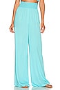 view 1 of 4 Russell Super High Waisted Smocked Pant in Aqua