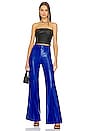 view 4 of 4 Dylan Faux Leather Wide Leg Pant in Royalty