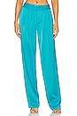 view 1 of 4 Atia High Waisted Double Pleat Suit Pants in Ocean Floor